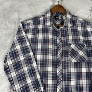 Rip Curl Mens Plaid Button Up Long Sleeve Casual Shirt